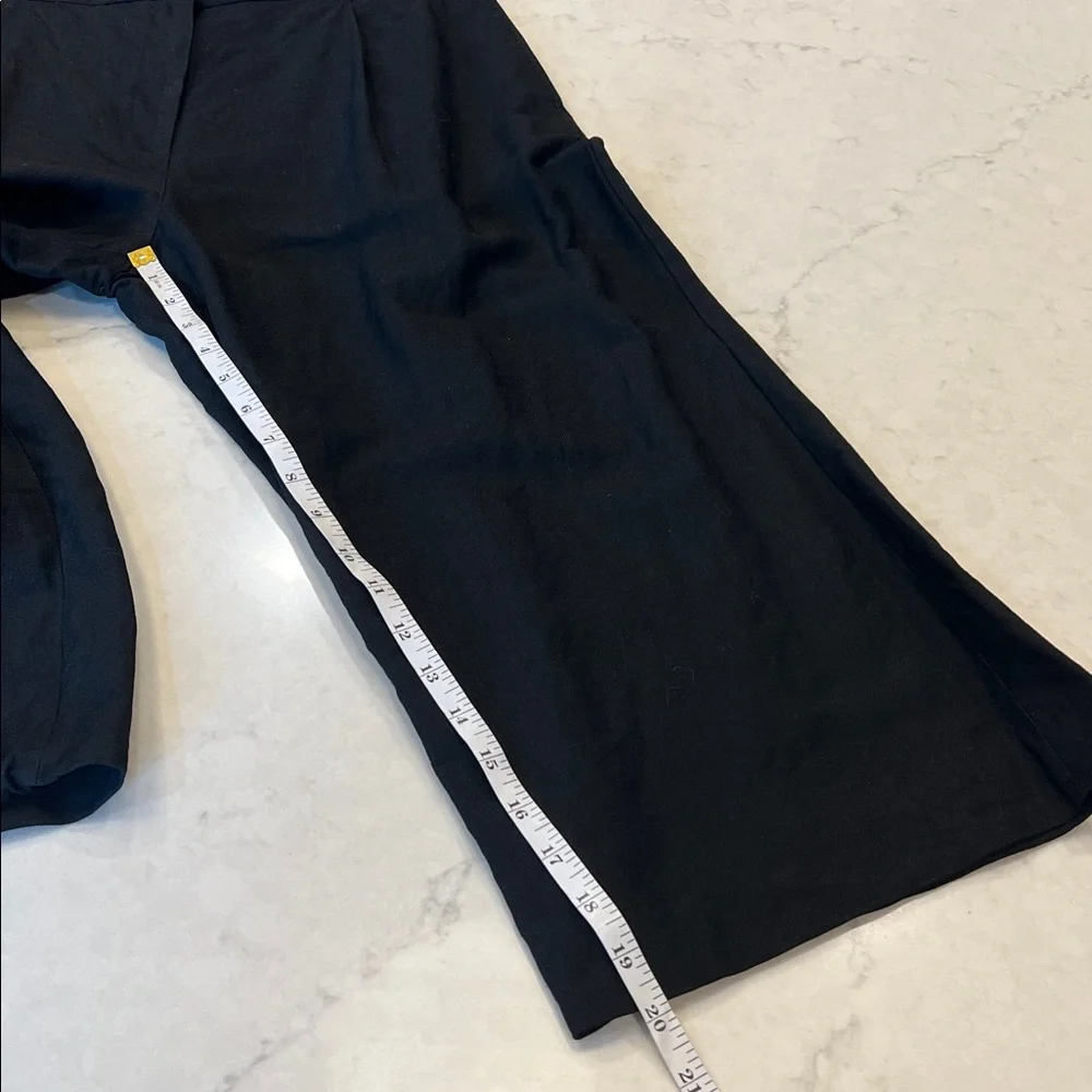 COS Wide Leg‎ Cropped Relaxed Pleated Linen Blend Pants Size 10